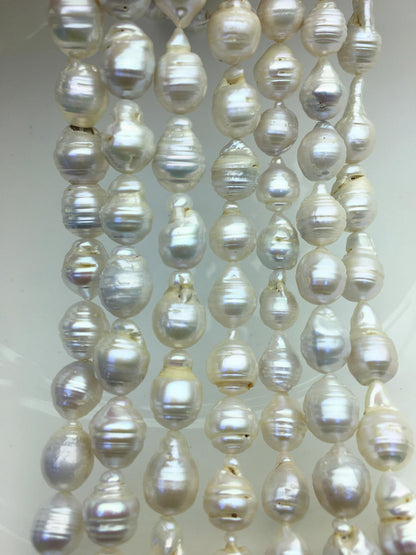 15.5'' AA 10-12mm white flame ball pearl,FL15-2A-5-78