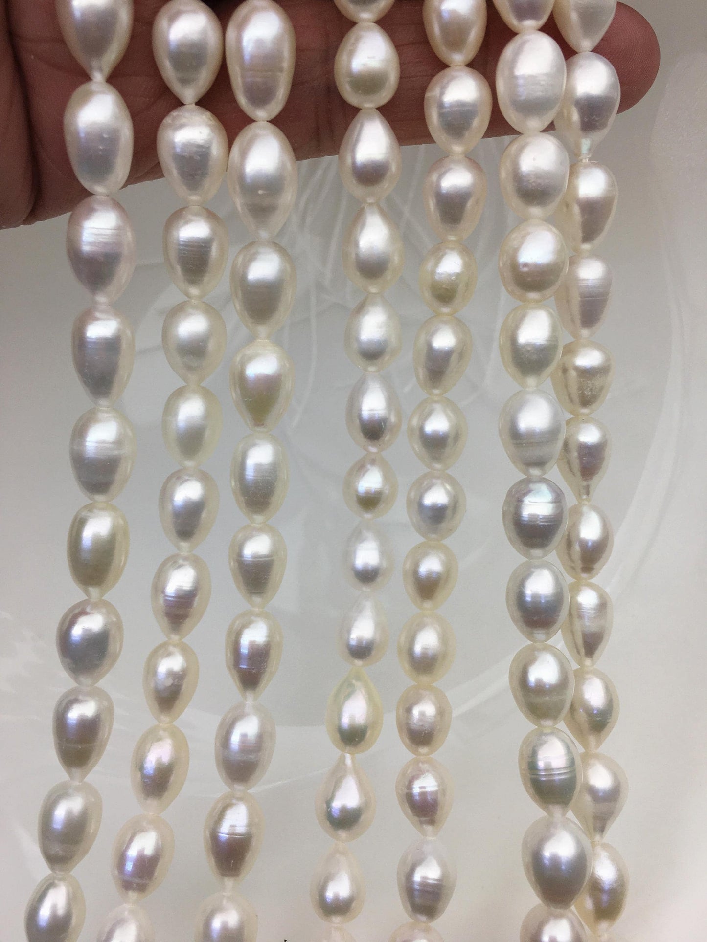 AA+ 7.3-8.2mm*9-12mm white Teardrop freshwater pearls,LR8-T4