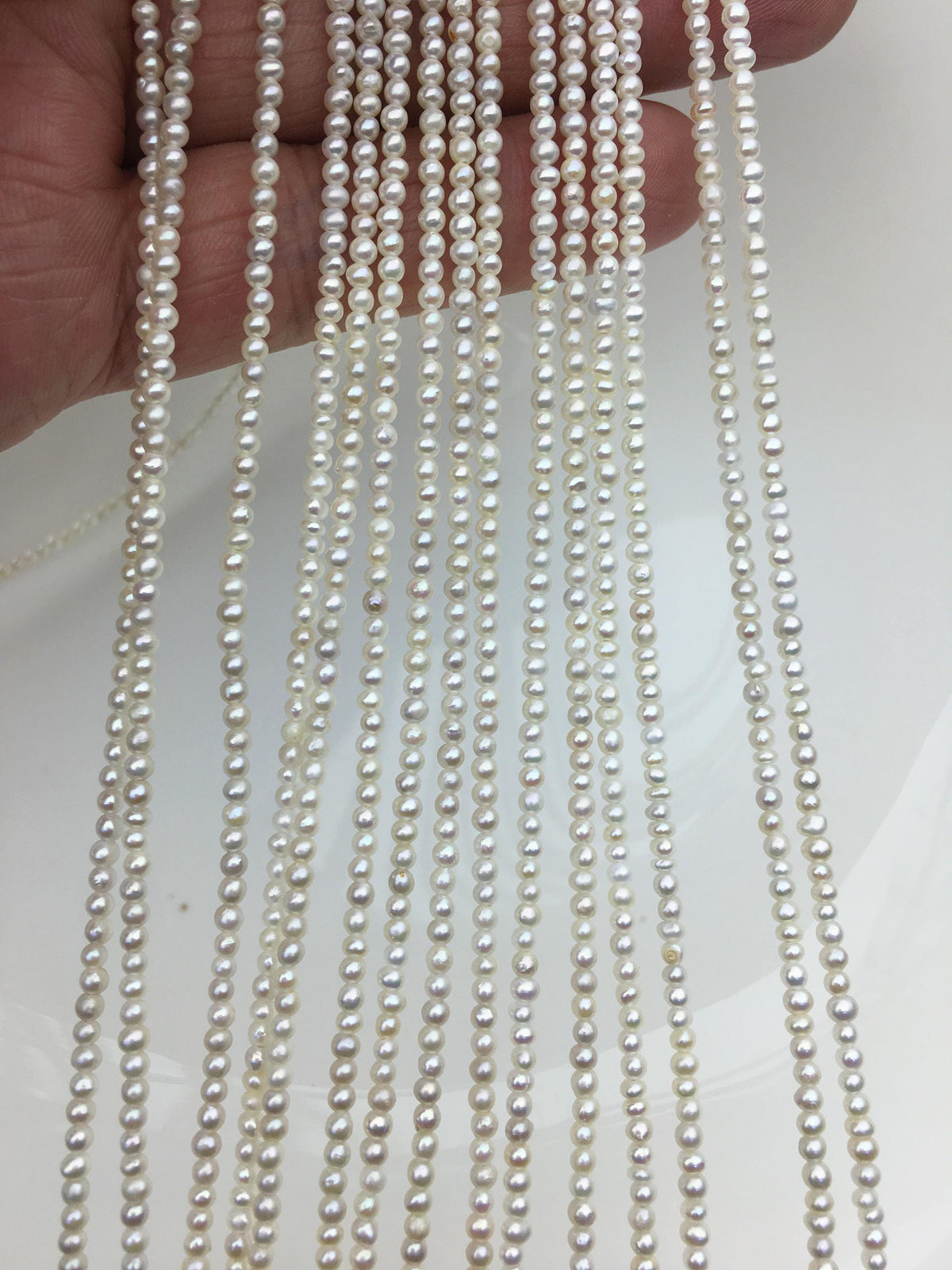AA+ 2.3-2.5mm white tiny near round seed freshwater pearls,Valentine's Day gift,for pearl necklace,loose freshwater pearl,RP2-2A-1