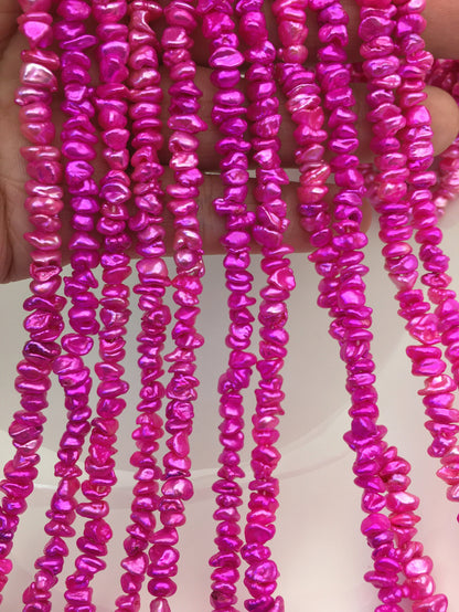 AA+ 5-6mm red Keshi pearls,Center drilled,ZS-128-39