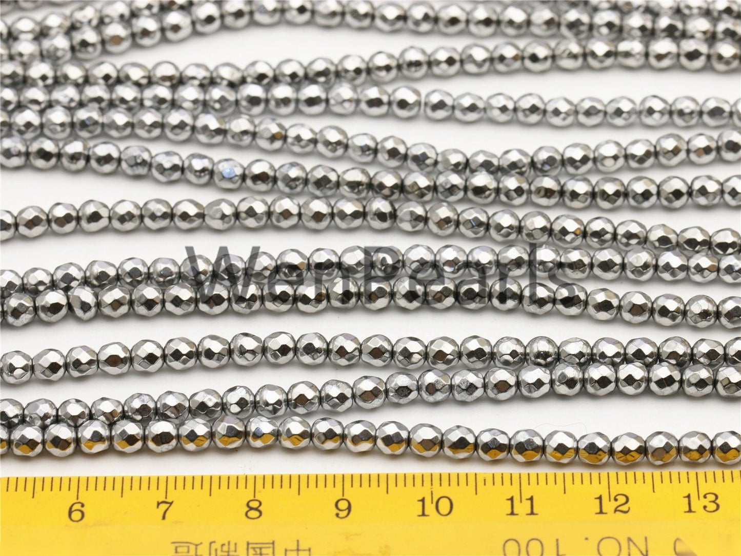 Hematite silver Gray,2mm Faceted Round,AAA,180 beads,15.5 inches,G50-R2-004