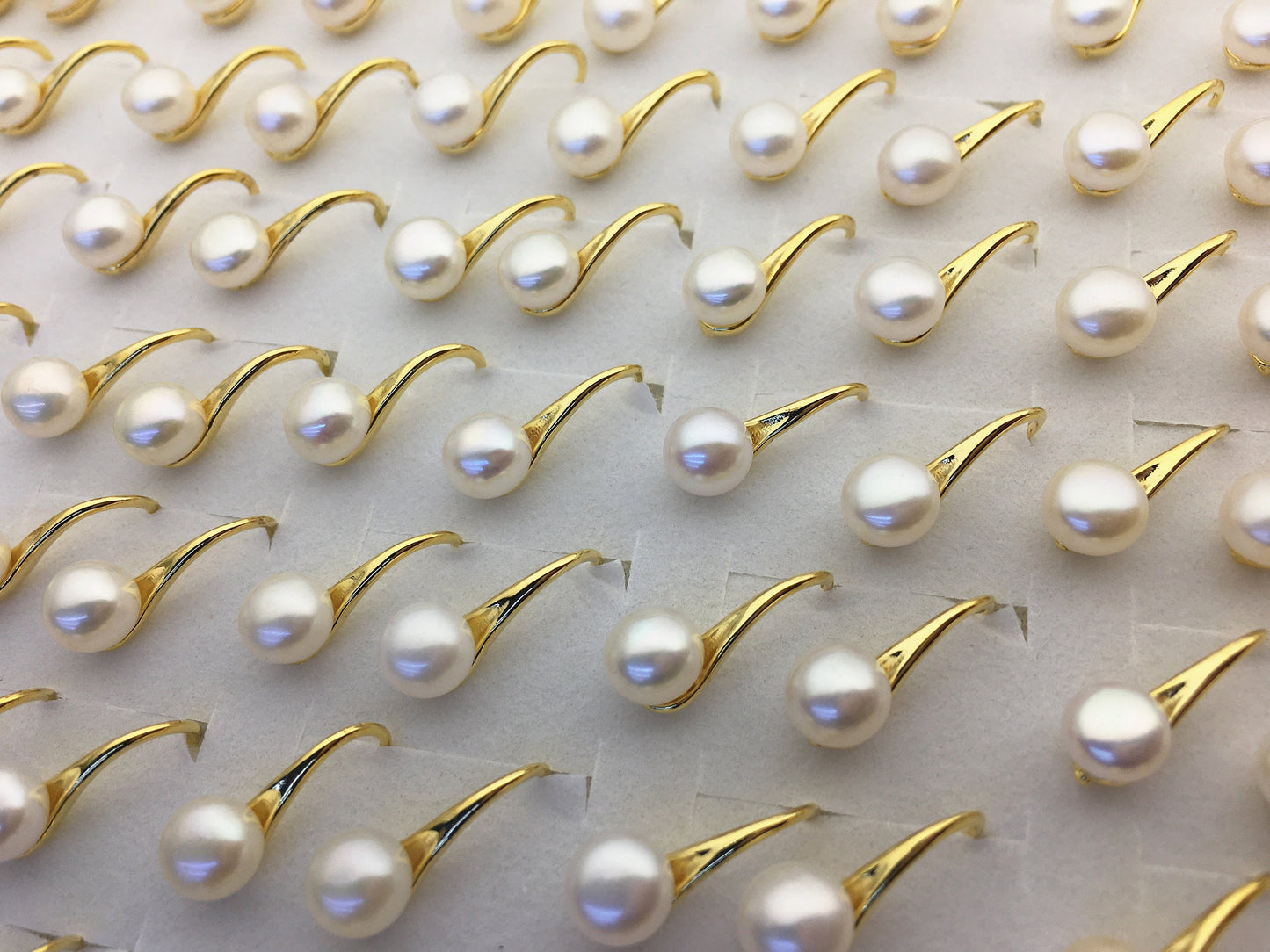 3 pairs white High-heeled pearl dangle earrings,AAA 6-7mm pearl,button round pearl earrings for women,SE3-T16