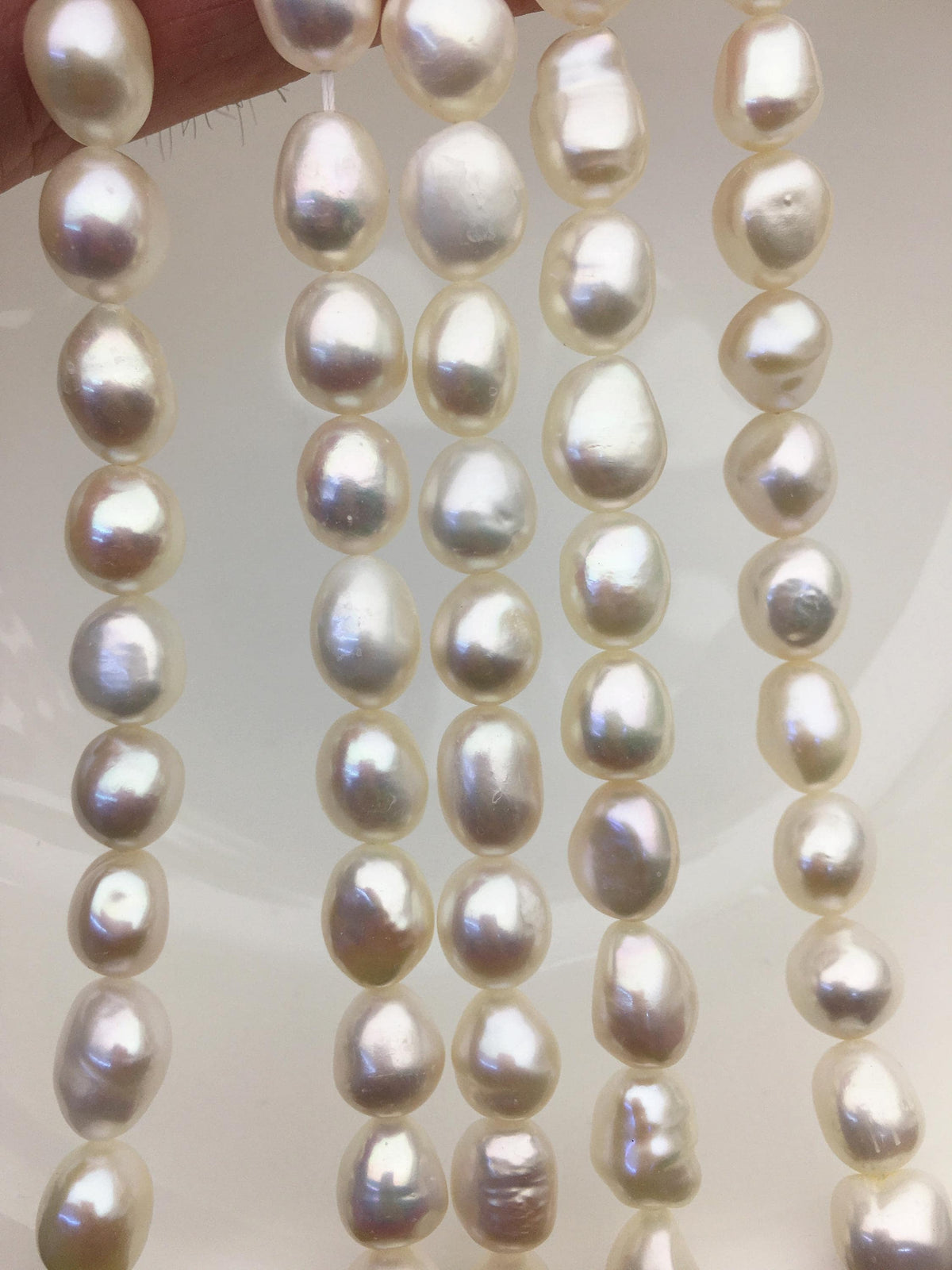 AAA 9.4-10.4x10-13mm white nugget freshwater pearls,cultured freshwater baroque pearl bead string,LM10-3A-3