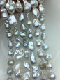 15.5'' AA+ 12-15mm White flame ball pearl,FL15-2A-5-3