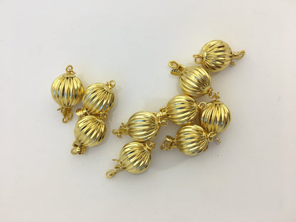 Sterling Sliver Corrugated Bead Safety Clasp,Select Size,WHOLESALE,ASL-CL-002
