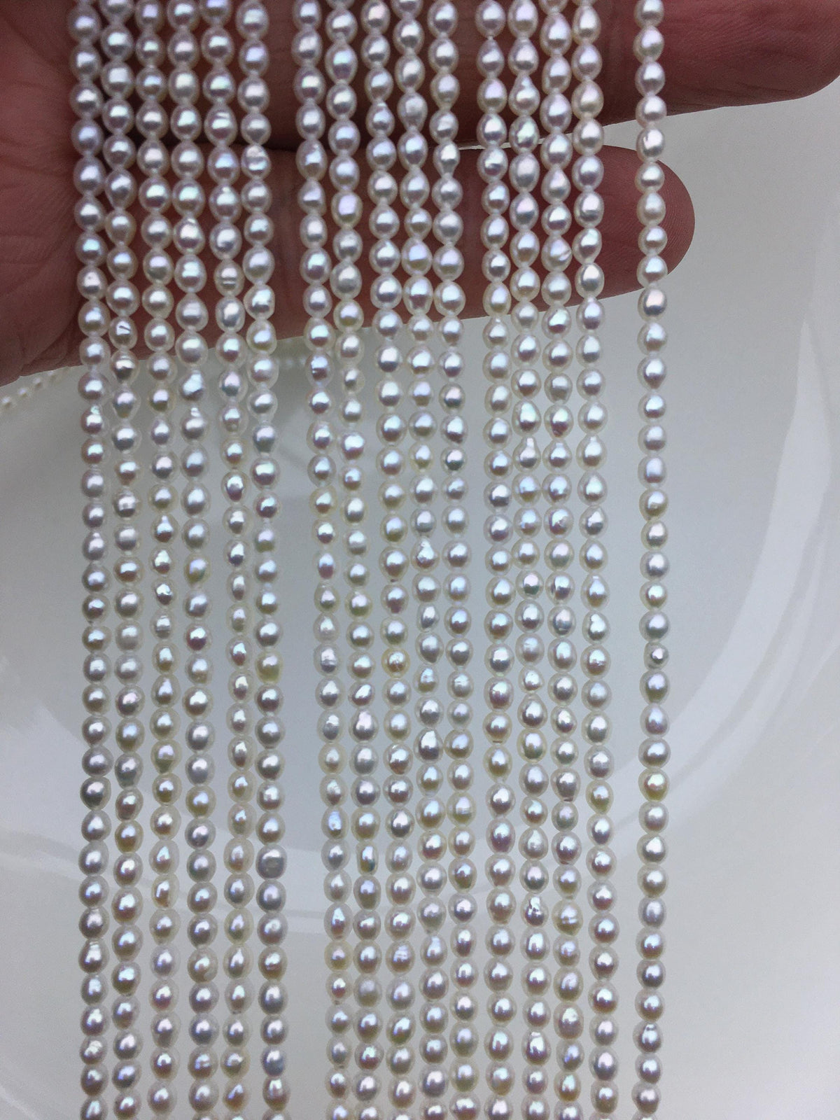 high luster!AAA 2.5-3x3-4mm white oval rice pearls,oval loose pearl beads,diy pearl,genuine pearl,Cultured pearl,diy pearl beads,LR2-3A-24