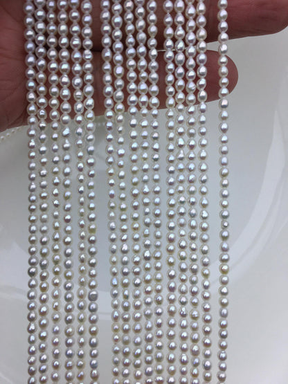 high luster!AAA 2.5-3x3-4mm white oval rice pearls,oval loose pearl beads,diy pearl,genuine pearl,Cultured pearl,diy pearl beads,LR2-3A-24