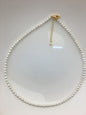 AAA 15.3+2'' 3-4mm tiny white rice freshwater Pearl necklace,genuine freshwater Pearl necklace,Natural Pearl Necklace,NPN1-T37
