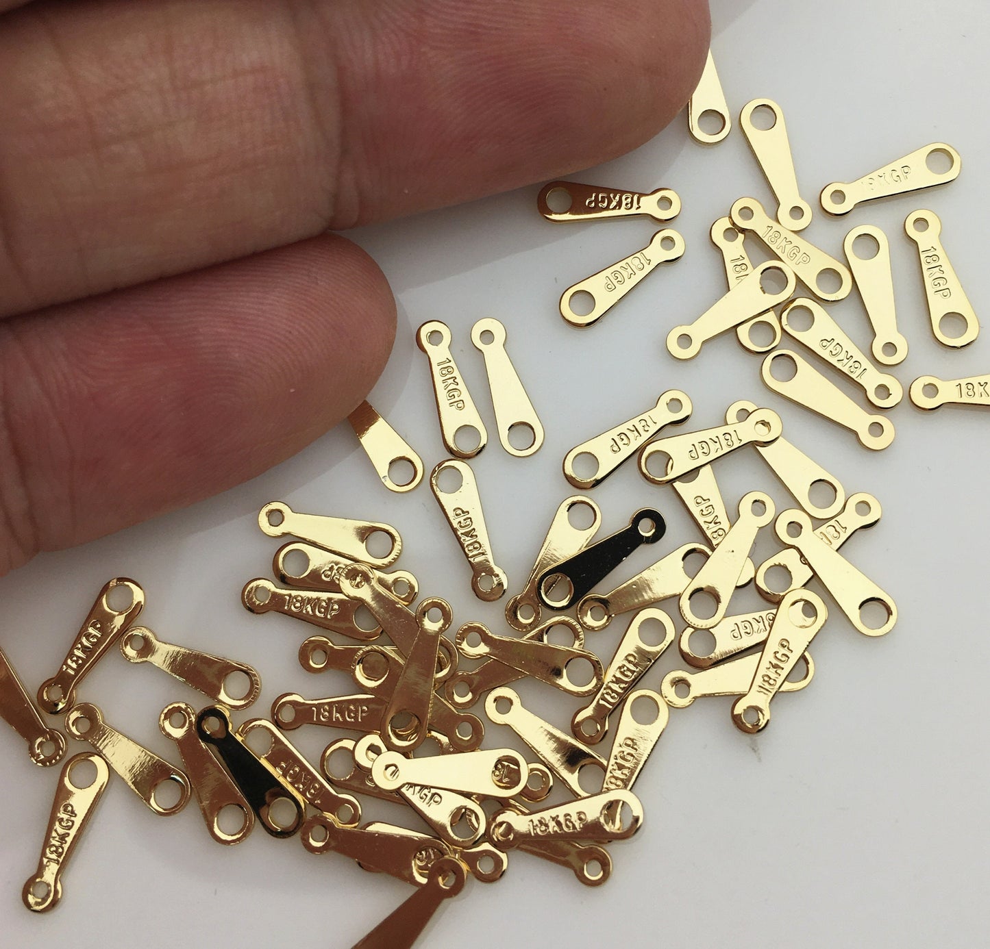 50pcs 10x6x0.6mm Yellow Gold Connector for DIY,copper plated 18k gold for make necklace,AAL-003-9