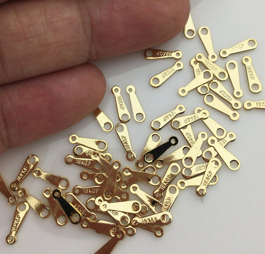 50pcs 10x6x0.6mm Yellow Gold Connector for DIY,copper plated 18k gold for make necklace,AAL-003-9