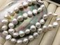 17.5'' AAA 11mm Big White Nugget Freshwater Pearl necklace,NPN1-066