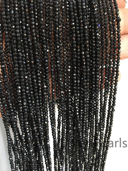 AAA 2.5mmx2mm Black Spinel Rondelle Faceted,15.5 inch,one strand,Semi Precious stone,SP-R2-001