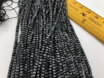 Hematite Gray Scrub beads ,2mmx2mm cube square Beads,AAA, 15.5 inches,G50-CU22-006-5