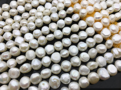AA+ 8.5-9.3mm white nugget freshwater pearls,bridesmaids,destination wedding pearl,white baroque pearl,LM9-2A-12