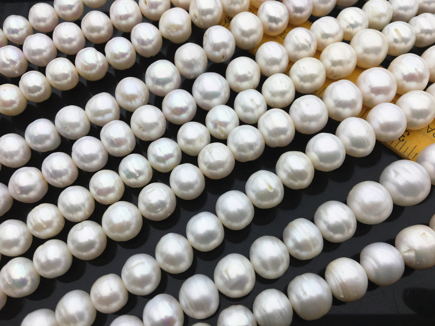 AA 11-12mm white button round freshwater loose pearls,SM11-2A-3