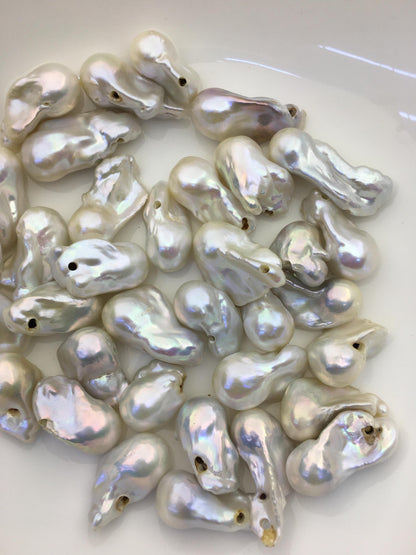 White Big Flameball pearl and leather necklace,Baroque Freshwater Pearl Drop Necklace,Flaming ball pearl necklace,wholesale,Le4-066