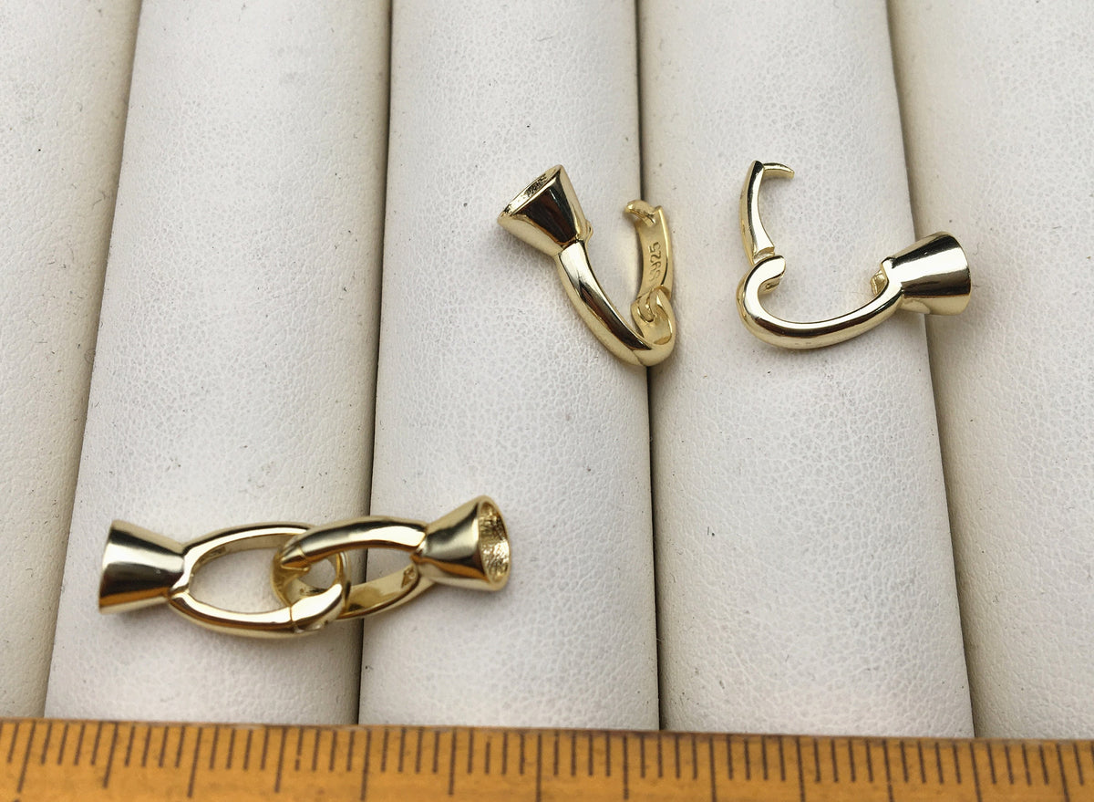 1pc Silver / Gold Color Sterling Silver Clasps,WHOLESALE,ASL-CL-019