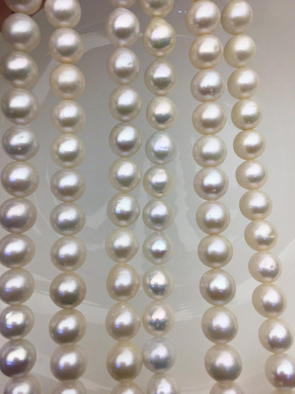 AA+ 9-11mm white round freshwater pearls,RP9-2A-6