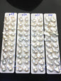 1 pair AAA 14-18x20-28mm White Flame ball Pearl Pairs-0.9mm top half hole-large Baroque freshwater pearl pairs,Fire Ball Pearl,FL15-3A-8-43