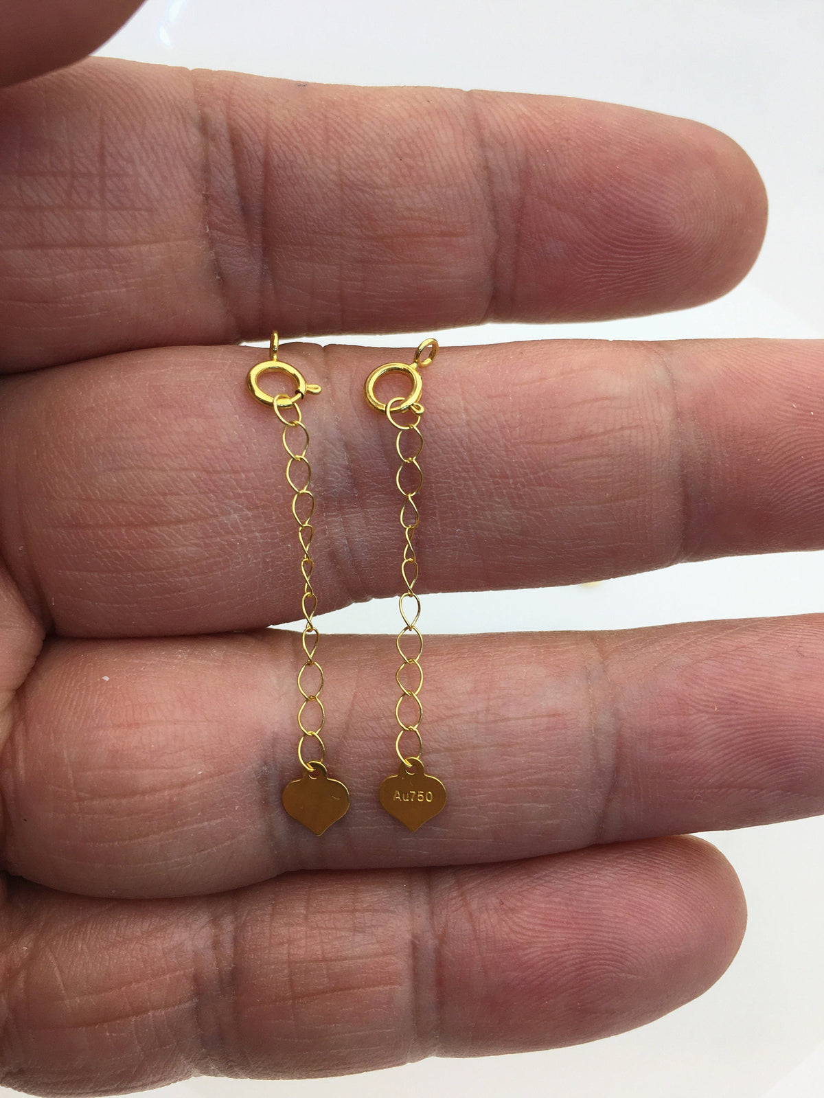 18k solid yellow gold set 4.3mm spring ring with 1.25'' chain jump spring,ASG-CL-001