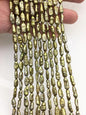 AA 5-6mm green toothpick Biwa Pearl Necklace,Genuine Fresh Water Pearl,Wedding Necklace,Mothers Day,ZS-80-10-17