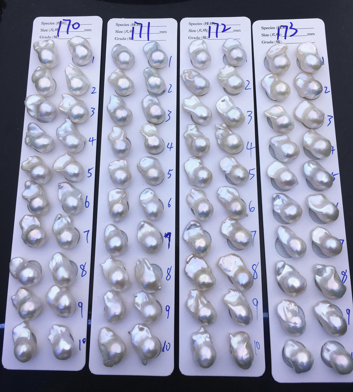 AAA 13-15x18-22mm White Flame ball Pearl Pairs - large Baroque freshwater pearl pairs,top half hole,FL15-3A-8-70