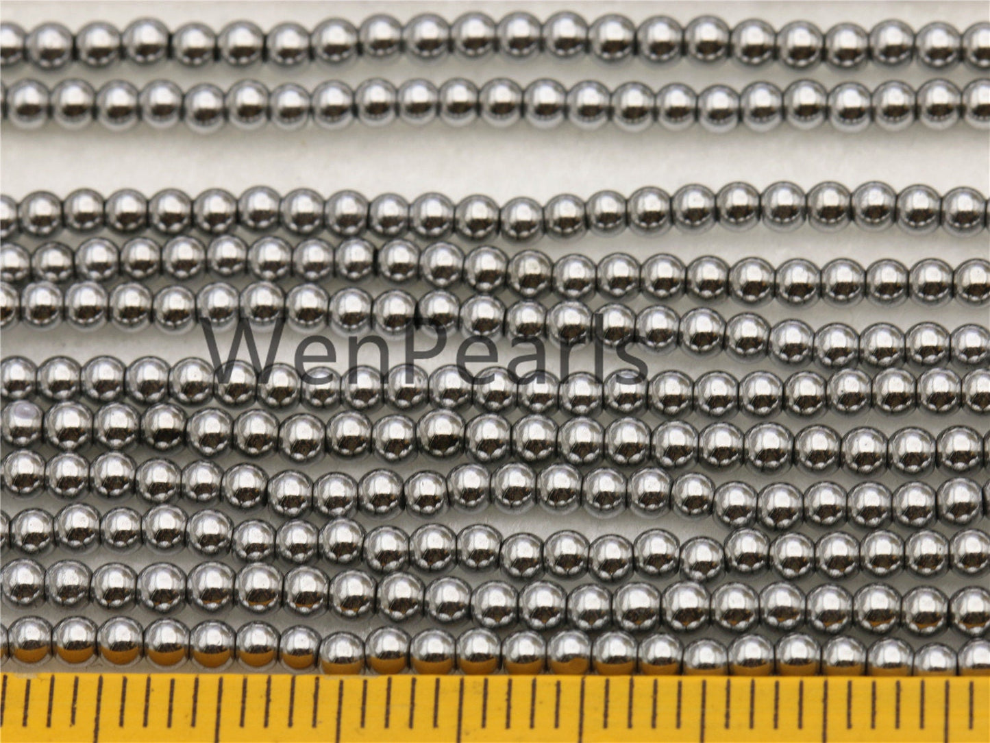 Hematite Gray,2mm Smooth Round,AAA,180 beads,15.5 inches,G50-R2-005