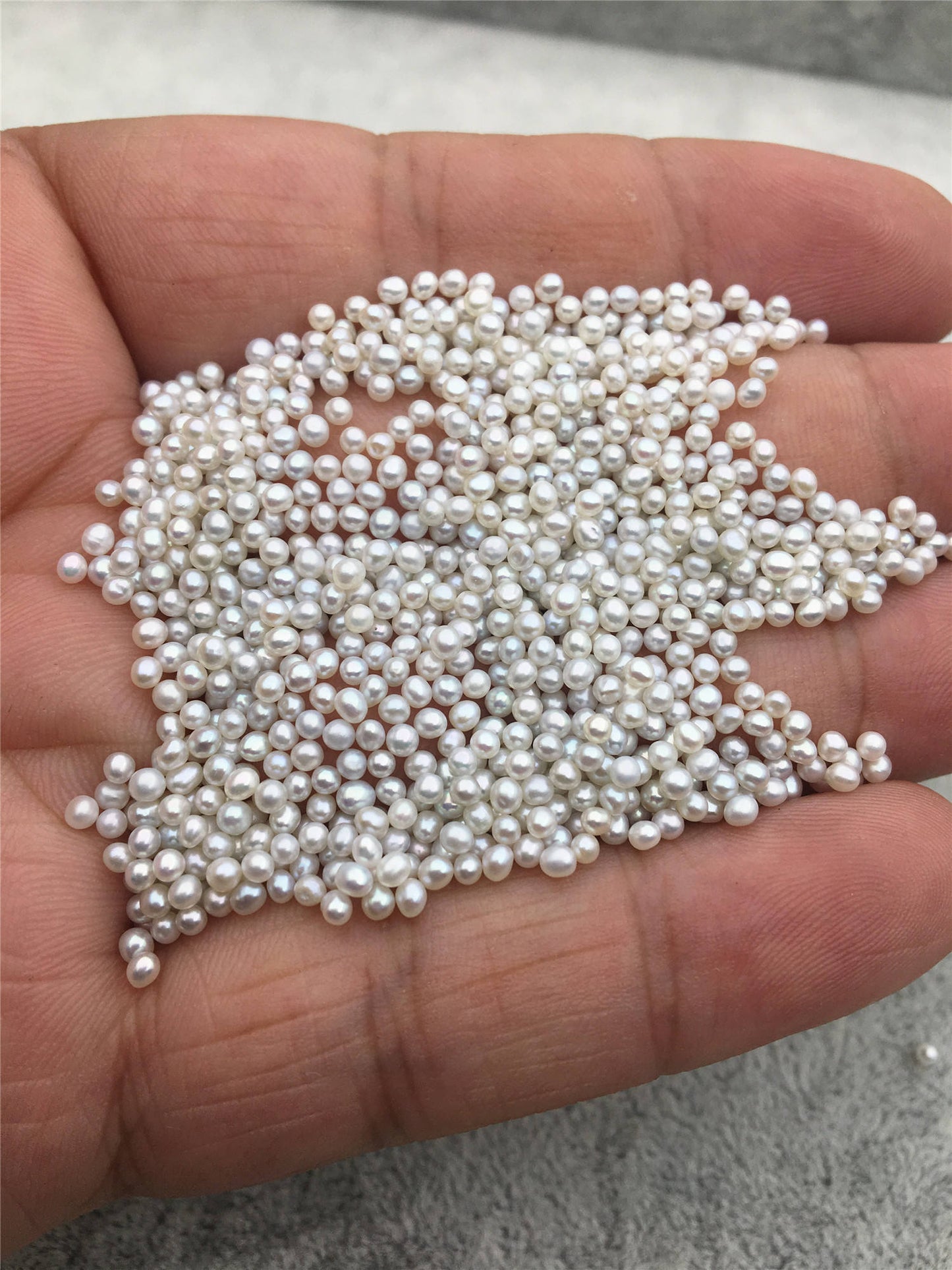 Rare!20pcs AAA 2-2.5mm natural gray near round freshwater seed pearls,20pcs no hole,diy pearl beads,Happiness,birthday,RP2-3A-15