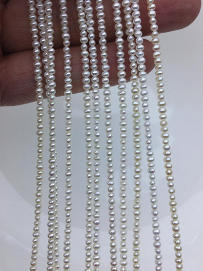 AAA 2-2.3mm white tiny potato seed freshwater pearls,Valentine's Day gift,for pearl necklace,loose freshwater pearl,CR2-3A-2
