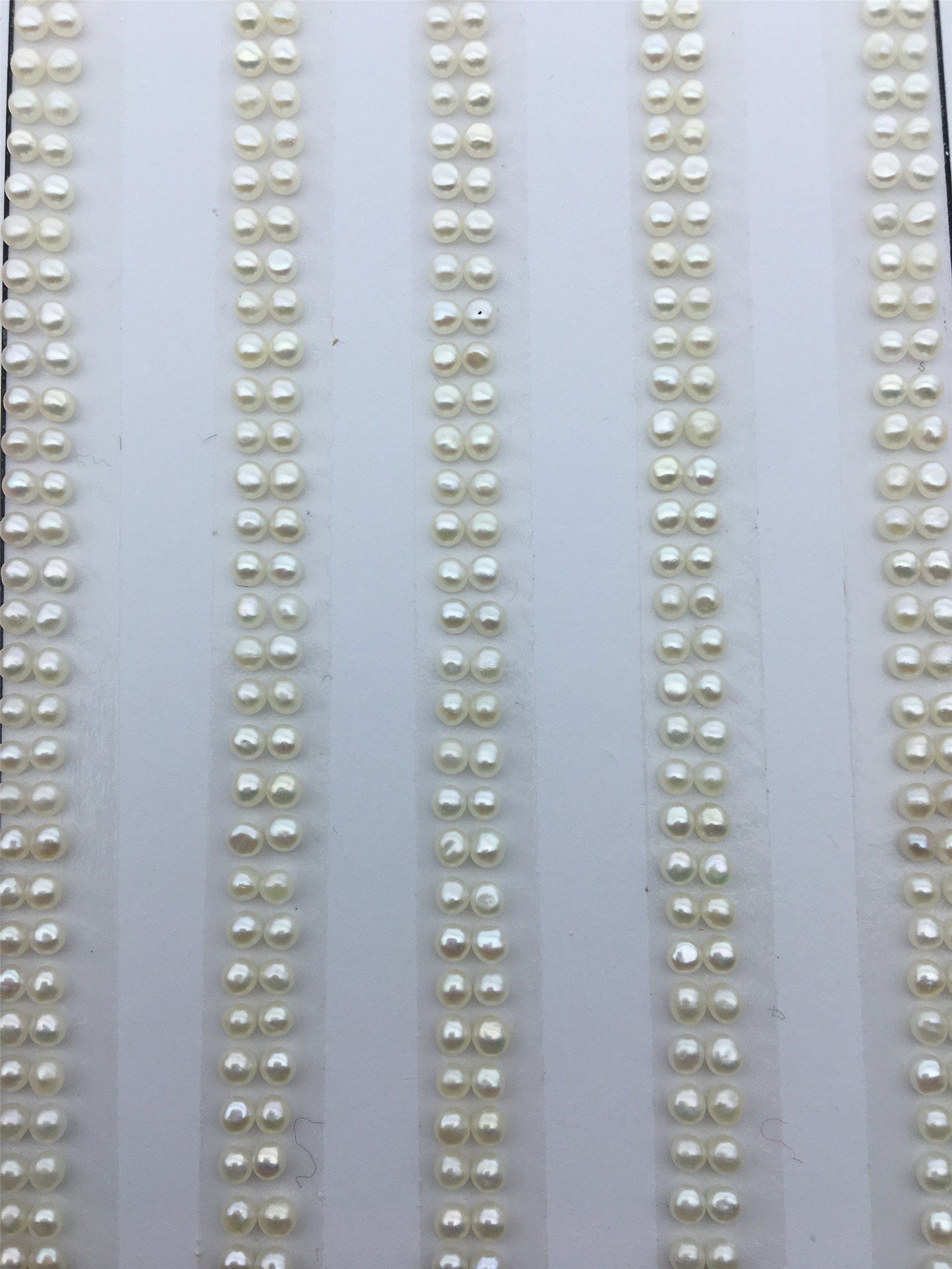 10 pairs AAA 2-2.5mm Seed Button freshwater Pearls,0.8mm half hole,white color pearl for ring,BTN2-4A-1-4