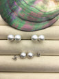 AAA 8-9mm White Round Fresh Water pearl stud earrings,Bridal Earrings-Wedding Jewelry-Bridal jewelry-Birthday gift,SE3-T2