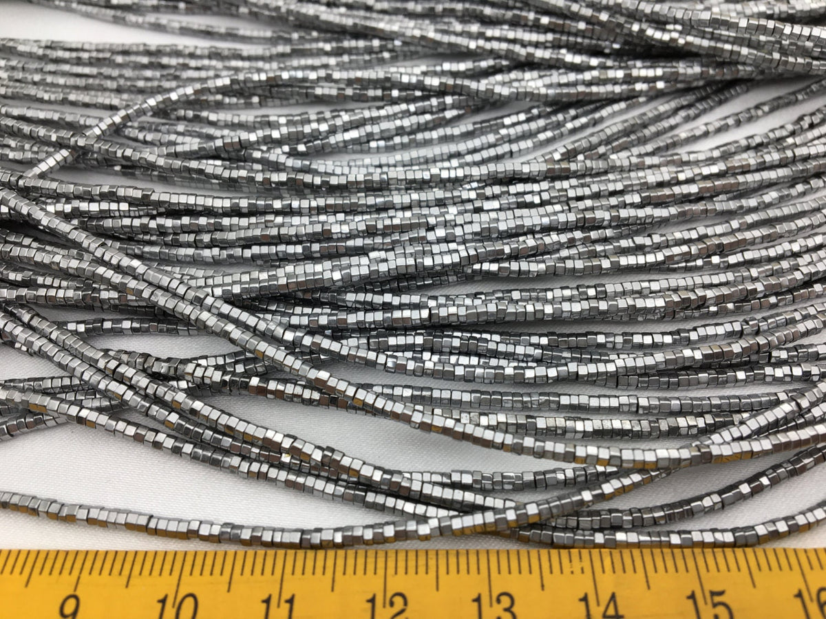 Hematite silver Gray,White Gold,1x2mm Rondelle Beads,AAA, 380 beads,15.5 inches,G50-B12-001