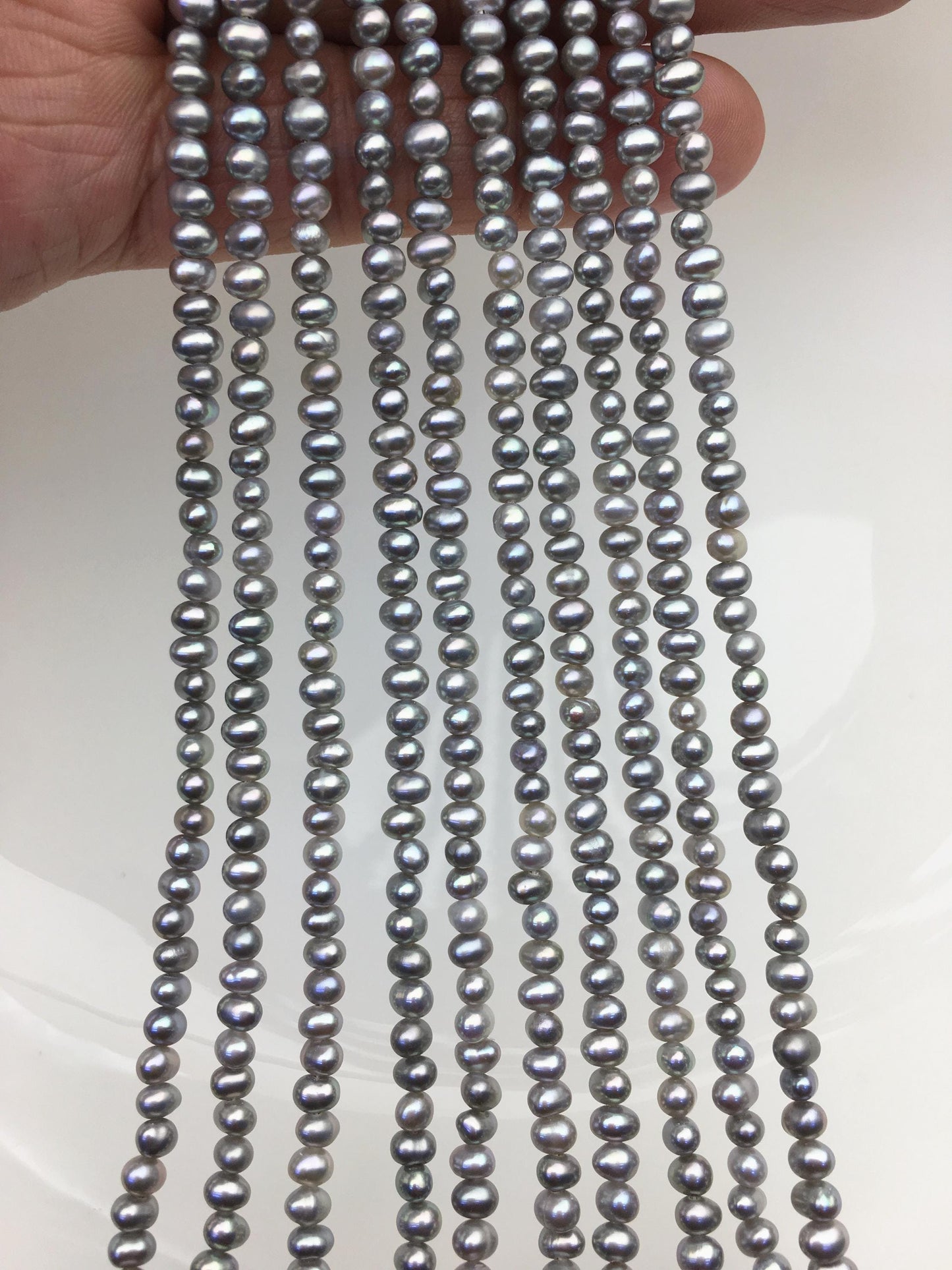 AAA- 3-3.5mm gray potato pearls,gray seed pearl,small size pearls bead ,for pearl necklace,CR3-2A-25
