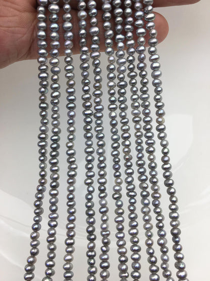AAA- 3-3.5mm gray potato pearls,gray seed pearl,small size pearls bead ,for pearl necklace,CR3-2A-25