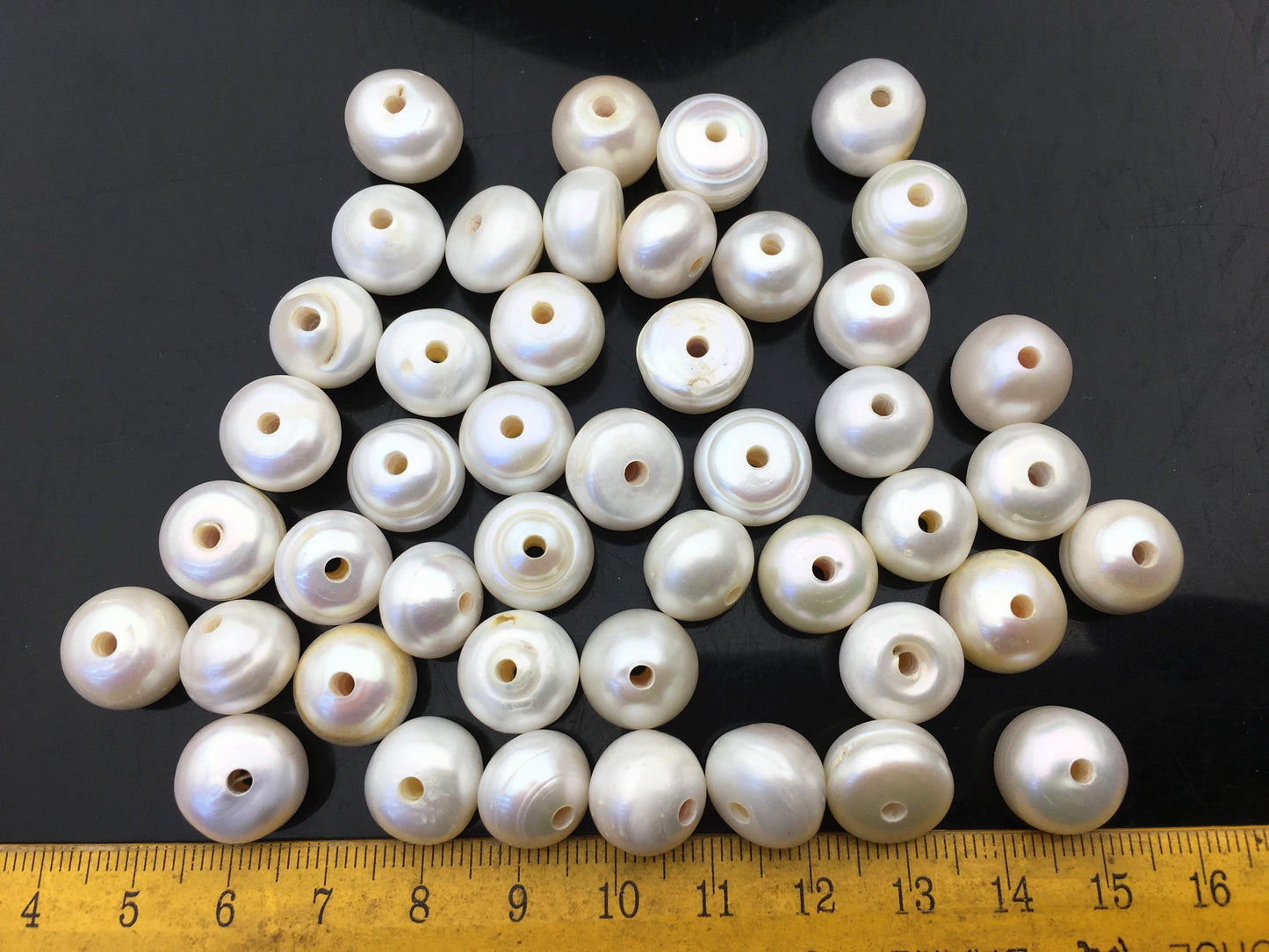 20pcs AA+ 12-13mm Big white button round freshwater pearls,2.2mm large hole,Rondelle pearl Beads,loose freshwater pearl,SM12-2A-3