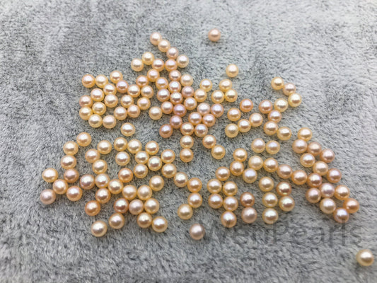 AAA 2.7-3.0mm pink round seed freshwater pearls,half hole,tiny pearl supply,good quality,no hole,through hole,RP2-3A-5