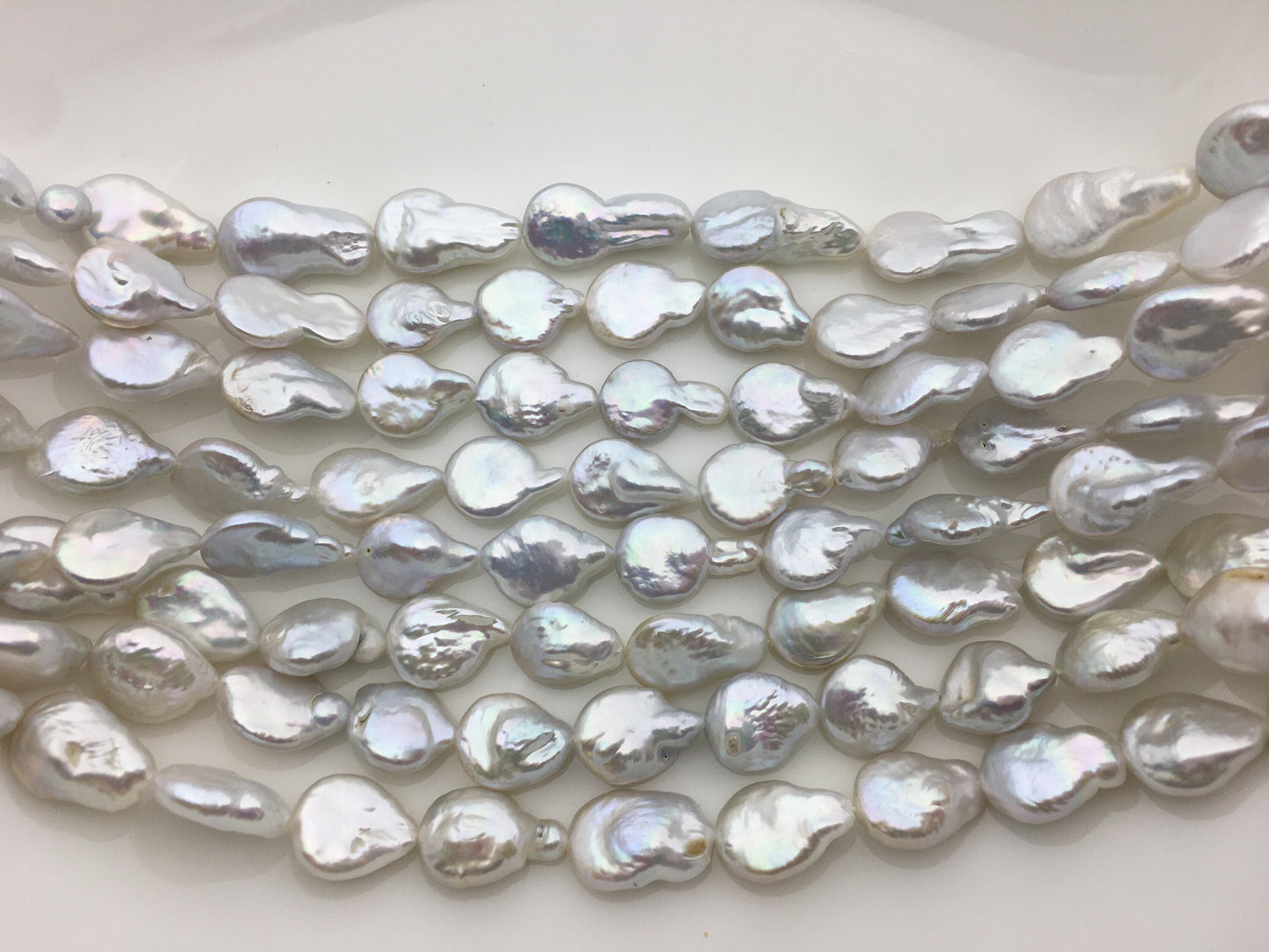 AA 11-12mm White Long Drop Coin freshwater pearls,diy bead,COIN12-2A-2-9
