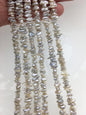 AAA 4-5mm Tiny Natural Gray White Keshi pearls,Center drilled,ZS-128-1