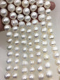 AA 11.3-12.3mm White Big Potato freshwater pearls,White freshwater pearl, pearl strand,big hole pearls, pearls for leather,CR12-2A-7