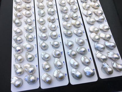 1 pair AAA 12-16x18-25mm White Flame ball Pearl Pairs-large Baroque freshwater pearl pairs,Fire Ball Pearl,FL15-3A-8-51