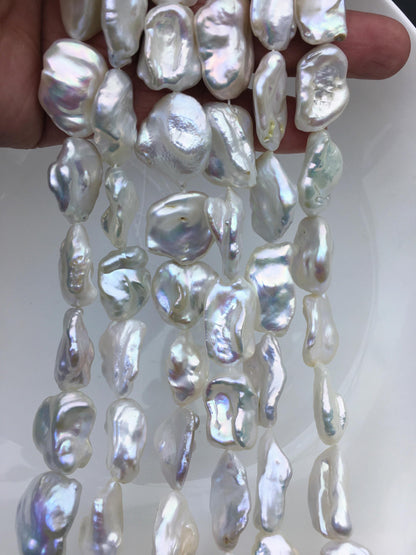 AA 14-16mm white keshi baroque Freshwater Pearl,DIY Loose Freshwater Pearl,wholesale price,china wholesale pearl,ZS-200-114