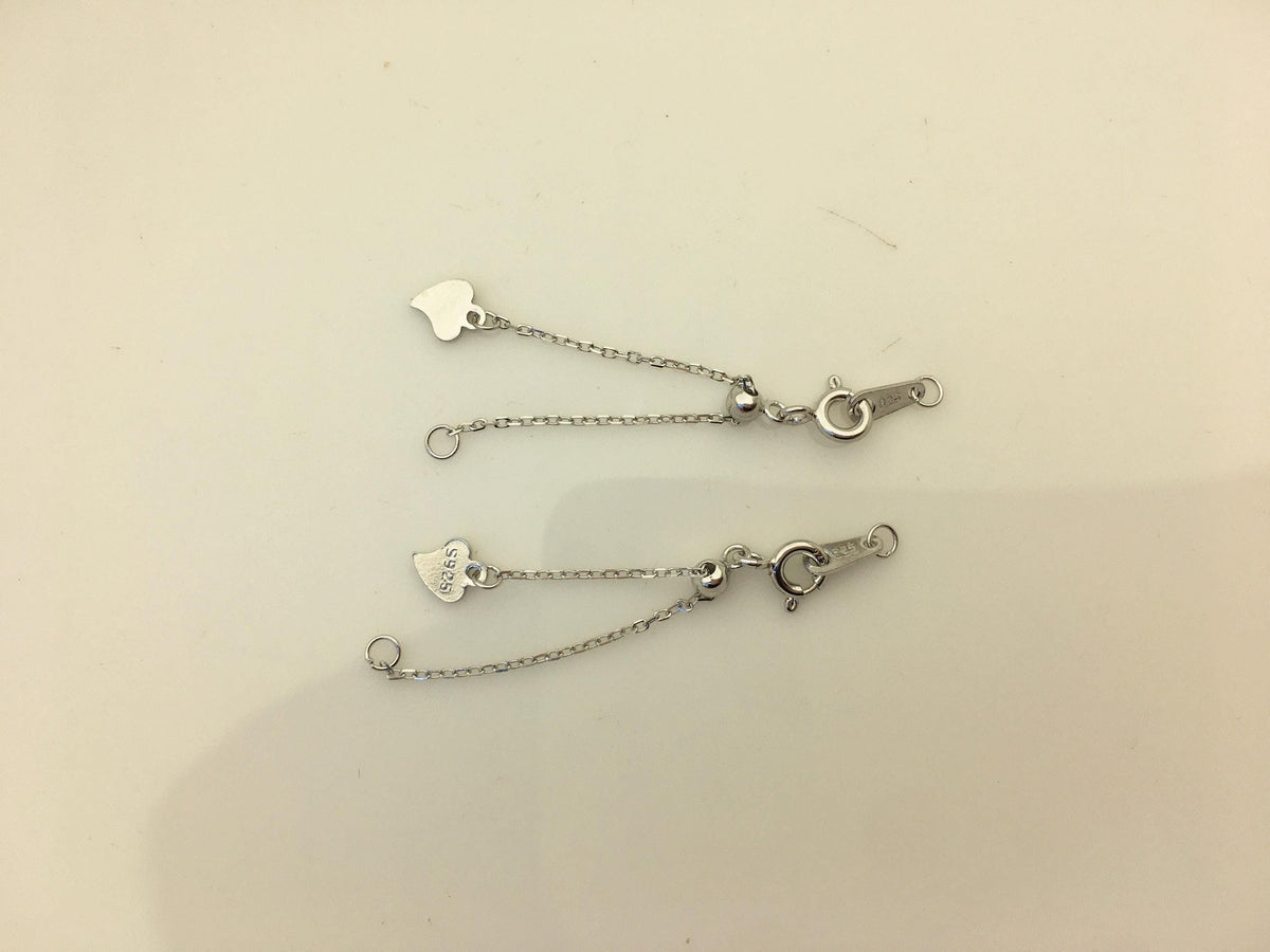 2pcs 2.5 inches 925 sterling silver color chain clasp, ASL-CL-011