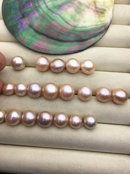 20pcs AA+ 10-13mm natural color button round Edison Freshwater Pearl,no hole,ED11-T1-13