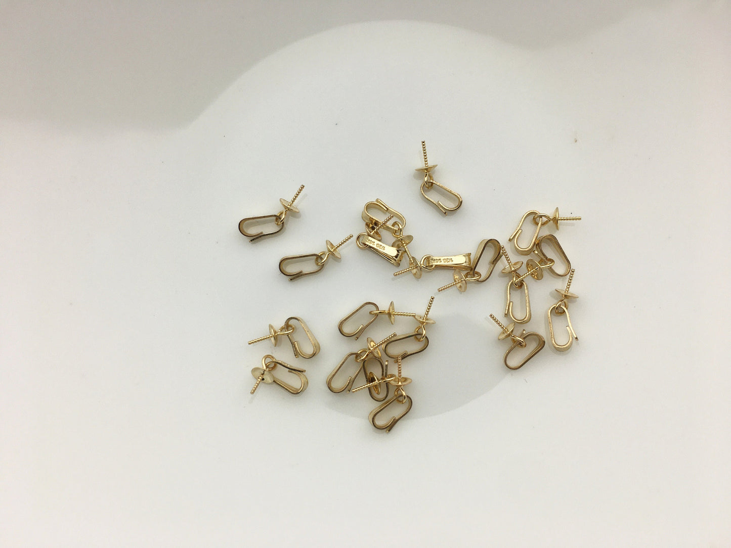 2pcs 5.3x2.2mm 14k goldfilled Simple Pendant Clasp, DIY earrings jewelry,AGF-P-001