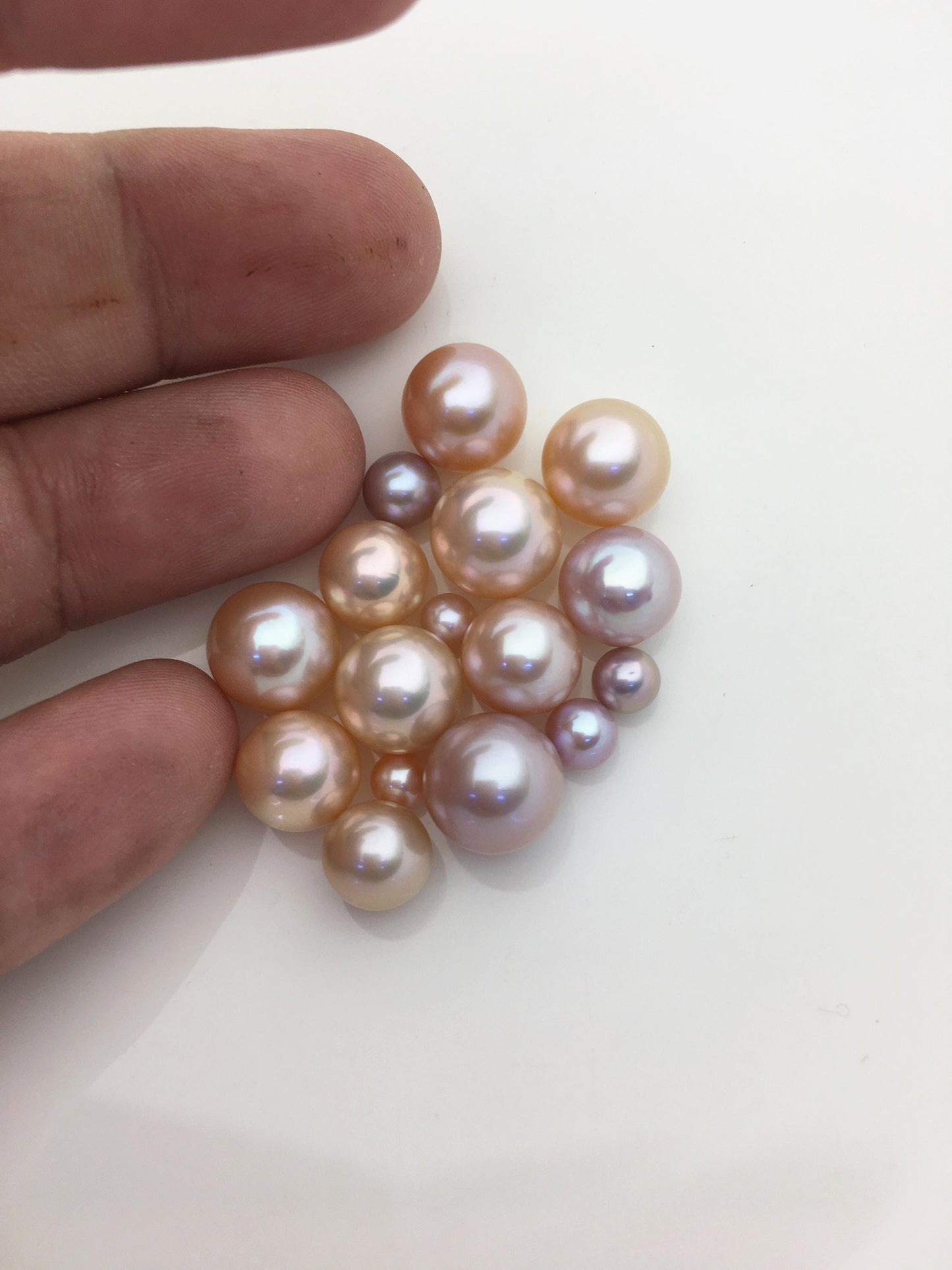 16pcs AAA 5-11mm natural color round Edison Freshwater Pearl,no hole,ED11-T1-16