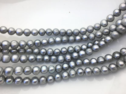 AA+ 8.3-9.2mm gray potato freshwater pearls,CR9-T3