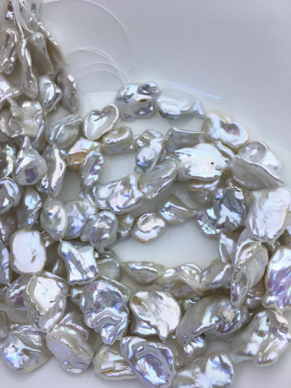 AA+ 14-17mm white big keshi Freshwater Pearl,DIY Loose Freshwater Pearl,wholesale price,china wholesale pearl,ZS-200-87