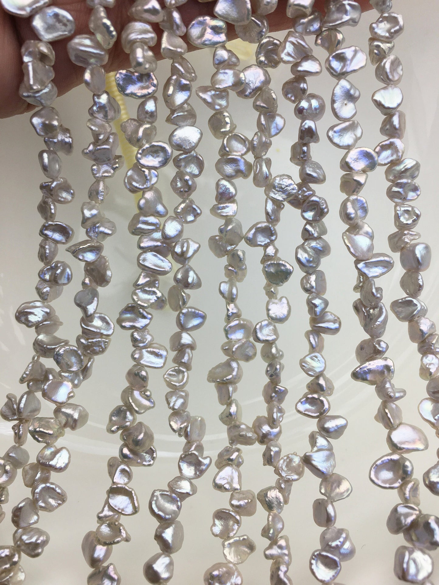AAA 5-6mm gray Keshi Pearls,full strand,wholesale price,baroque pearl,keshi pearl strands,ZS-129-49