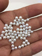 10pcs AAA 5-5.5mm seed round pearl bead,white freshwater round loose pearl wholesale,half hole,RP5-3A-1