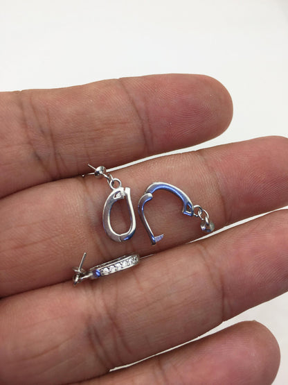 2pcs 6.5*13mm Cz zircon S925 sterling sliver pendant hook, for pendant,for DIY,wholesale,ASL-P-020